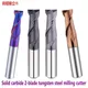 Solid Carbide Tungsten Steel Flat-bottom End Mill 5 7 9 14 18 20mm Total Length 100mm 2-blade Black