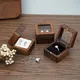 Jewelry Box Walnut Solid Wood Wedding Ring Box Small Jewelry Storage Table Top For Marriage Diamond