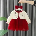 Vêtements de printemps pour petites filles 9M-5T robes à manches longues pour petites filles de 1