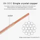 6N OCC Single Upgrade Audio Speaker Cable 0.2 0.5 0.75 1 1.5 2 2.5 Square Crystal Copper Wire High