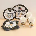 Graduation Disposable Party Tableware Congrats Grad Theme Party Decoration Graduation Supplies