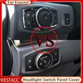 Car Headlight Head Lamp Switch Panel Cover Trim Sticker for Ford Focus 3 4 Edge Mondeo Kuga Ecosport