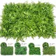 Plante de Pelouse Artificielle en Plastique Carré Vert Plantes Décoratives Murales pour la Maison