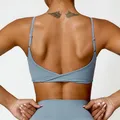 Reggiseno sportivo Sexy Top donna intimo sportivo palestra reggiseno Push Up Yoga gilet Fitness per
