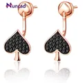 NUNCAD – boucles d'oreilles à clous pour femme bijoux de Poker en argent Sterling en zircone