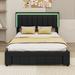 Ivy Bronx Prindle Vegan Leather Platform Storage Bed Upholstered/Faux leather in Black | 45.7 H x 64.2 W x 82.7 D in | Wayfair