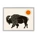 Stupell Industries bb-451-Framed Boho Bison Facing Left by Victoria Barnes Single Picture Frame Print on Canvas in Black | Wayfair bb-451_gff_24x30