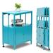 Ebern Designs Vintage 23.6’’ Wide 2 Door - Accent Cabinet w/ Double Layer & Foldable Metal in Blue | Wayfair 1F97771850544AB59AB0F0181AB83EE5