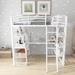 Isabelle & Max™ Loft Bed Metal in White | 76.7 H x 56.7 W x 77.1 D in | Wayfair 625947A007044E2385F5105F606E063C