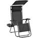 Arlmont & Co. Huntleigh Steel Outdoor Zero Gravity Recliner Lounge Chair in Black | 42.5 H x 26 W x 35 D in | Wayfair