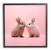 Stupell Industries Baby Bunnies on by Roozbeh Single Picture Frame Print on Canvas in Pink | 12" H x 12" W | Wayfair ba-609_wfr_12x12