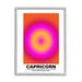 Stupell Industries bb-562-Framed Funny Capricorn Astrology Single Picture Frame Print on Canvas in Orange/Pink | 30 H x 24 W x 1.5 D in | Wayfair