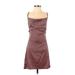 Arizona Jean Company Casual Dress - Mini: Burgundy Dresses - Women's Size Small