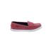 Cole Haan Flats: Loafers Platform Classic Burgundy Print Shoes - Women's Size 8 1/2 - Almond Toe