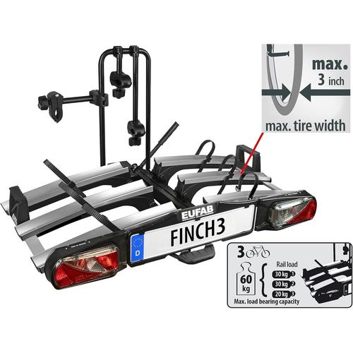 EUFAB Heckträger FINCH für Anhängekupplung Fahrradträger, 11598