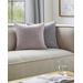 Zuill 22" Square Modern Light Silver/Pale Pink/Ash Throw Pillow - Hauteloom