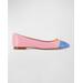 Pirouette Colorblock Patent Bow Ballerina Flats