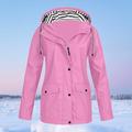 damen regenjacke wandern regenmantel wasserdichte jacke outdoor winddicht schnell trocknend leichte kapuze windjacke parka Trenchcoat top camping jagd angeln marine pink blau lila