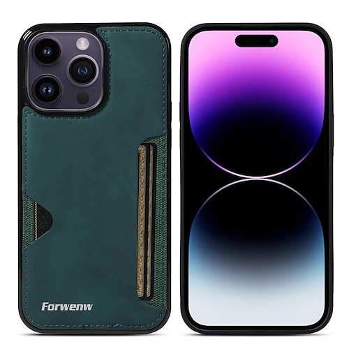 Handy Hülle Handyhüllen Für iPhone 17 Pro Max 17 Air 16 15 14 Pro Max Plus 13 12 11 Pro Max Mini Rückseite Ultradünn Kartenfach Stoßfest Retro TPU PU-Leder Image