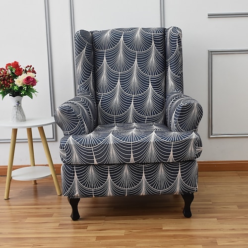 Stretch-Ohrensessel-Bezüge Ohrensessel-Schonbezüge Spandex-Stoff-Ohrensessel-Bezüge mit Sitzkissenbezug für Wohnzimmer-Schlafzimmer-Dekor Image