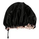 Adjustable Double Layer Women Hats and Caps Kids Shower Miss Man Sleep Large Satin Bonnet for