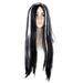 Highlight Wig For Halloween Cosplay Black Grey Hair Extensions Eye Patches Adults Witch