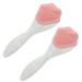 Silicone Face Brush Skin Care Soft Cleanser Cleaning Facial Scrub Exfoliating Wash 2 Pcs