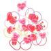 Valentine s Day Rubber Band Kids Hair Accessories for Girls Ties Cuff Miss Child 20 Pcs Ponytail Pvc Toddler