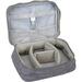 Travel Storage Bag - Portable Medical Face Mask Gloves Goggle Organizer Case Pouch with Customizable Dividers and Pump Spray Bottle