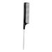 SPGIE Hot Sale Fine-tooth Metal Pin Hairdressing Hair Styling Rat Tail Comb Black