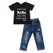 Summer Kids Baby Clothes Outfit Boy Outfits Boys Infant Toddler Tops + Jeans