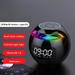 Oneshit Speaker Clearance Wireless Bluetooth Speaker Colorful Subwoofer With LED Display FM Radio Alarm Clock Bluetooth Hifi Card MP3 Music Play