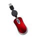 Retractable notebook mouse Ultrathin Mute Mouse Portable Mouse for Home Office Travel ( Red )