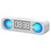 Oneshit Bluetooth Headset in Clearance Large Screen Clock Bluetooth Speaker Double Alarm Clock With RGB LED Changing Aperture Double 5W Booming Sound 4 PlayMode FM Support-Card