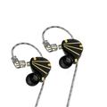 MERILER Pro in-Ear Monitor HiFi 1DD 4BA Hybrid Five Drivers in-Ear Earphone Aluminum Alloy Shell+Resin Cavity Wired Earbuds with 0.75mm CPin Gold Plated Detachable Cable