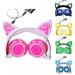 Cute Over-ear Wire Control Cat Ear Headphone Stereo Earphone Heavy Bass