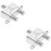 2 Pack Two Splitters Cable Way Internet and Tv 2-way Coax Dispenser for Satellite Amplified Antenna