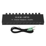 10 Channel Headphone Amplifier 1 In 10 Out Channel Stereo Distributor Headphone Amplifier