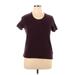 Burberry Brit Short Sleeve T-Shirt: Burgundy Tops - Women's Size X-Large