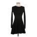 Express Casual Dress - Sweater Dress: Black Dresses - Women's Size X-Small