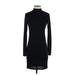 Free Press Casual Dress - Sweater Dress: Black Solid Dresses - Women's Size Small