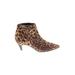 Circus by Sam Edelman Ankle Boots: Brown Leopard Print Shoes - Women's Size 8 1/2 - Pointed Toe