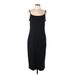 Gap Casual Dress - Midi Scoop Neck Sleeveless: Black Solid Dresses - Women's Size Large