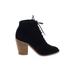 Kelsi Dagger Brooklyn Ankle Boots: Black Solid Shoes - Women's Size 6 - Almond Toe