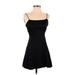 Zara Casual Dress - A-Line: Black Solid Dresses - Women's Size X-Small