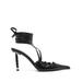 100mm Lace-up Leather Pumps - Black - Ioannes Heels