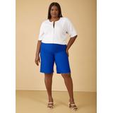 Plus Size Power Stretch Twill Bermuda Shorts