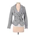 Sonja By Sonja Morgan Jacket: Short Gray Houndstooth Jackets & Outerwear - Women's Size Small