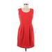 XXI Casual Dress - A-Line Scoop Neck Sleeveless: Red Solid Dresses - Women's Size Medium