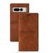 Phone Back Cover Compatible With Google Phone Case Flip Wallet Leather Cover Kickstand Phone Case Multi-Function Magnetic Suction Strong Closure Protective Phone Case-Brown
